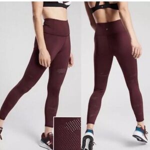 Athleta Persistence Camo Laser Cut 7/8 Tights